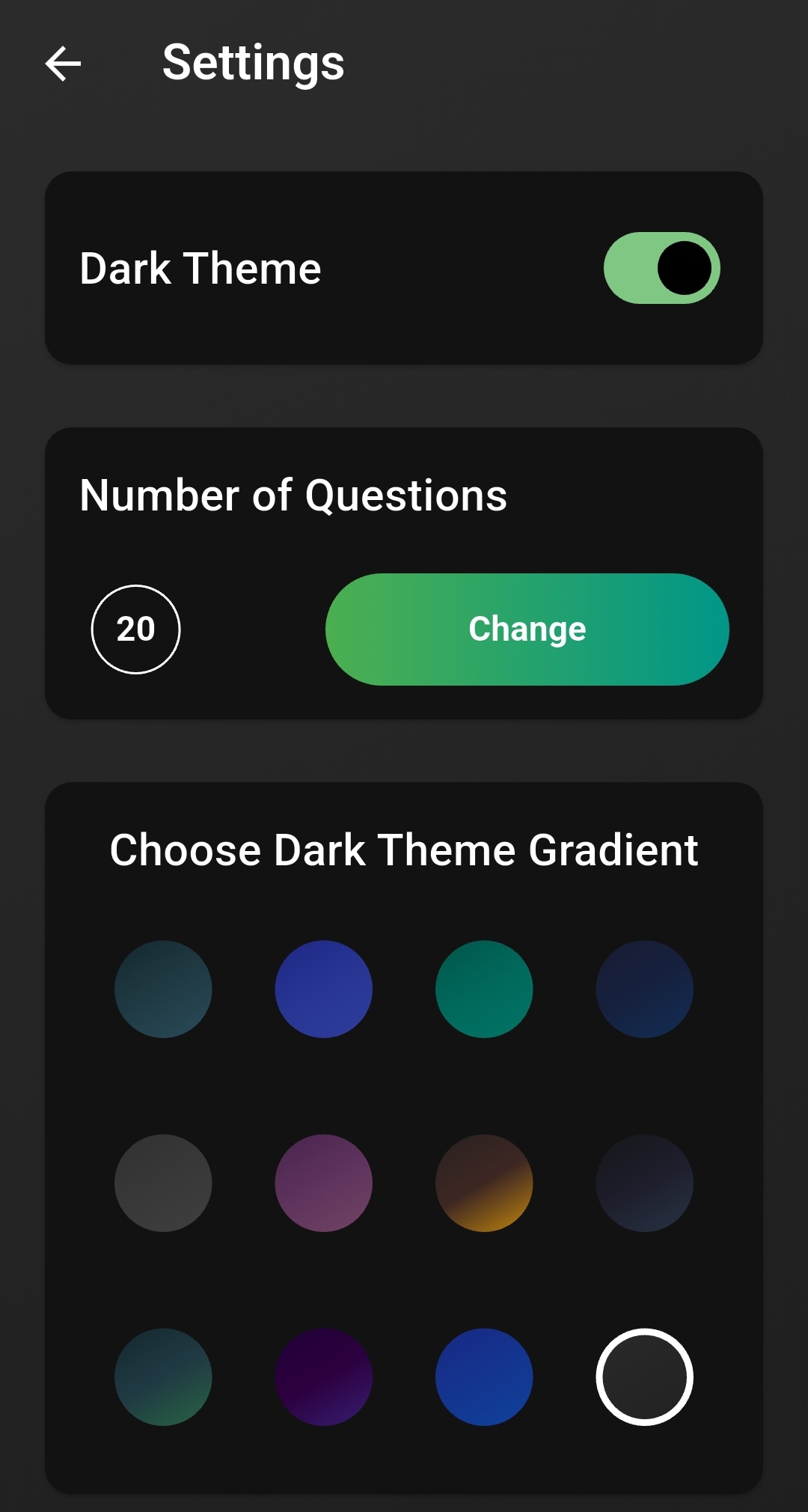 Quiz App Question View