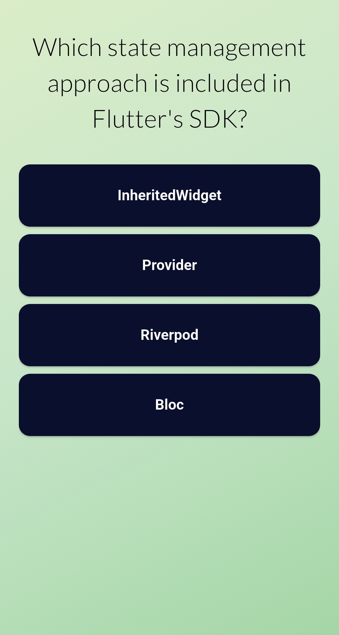 Quiz App Score Screen